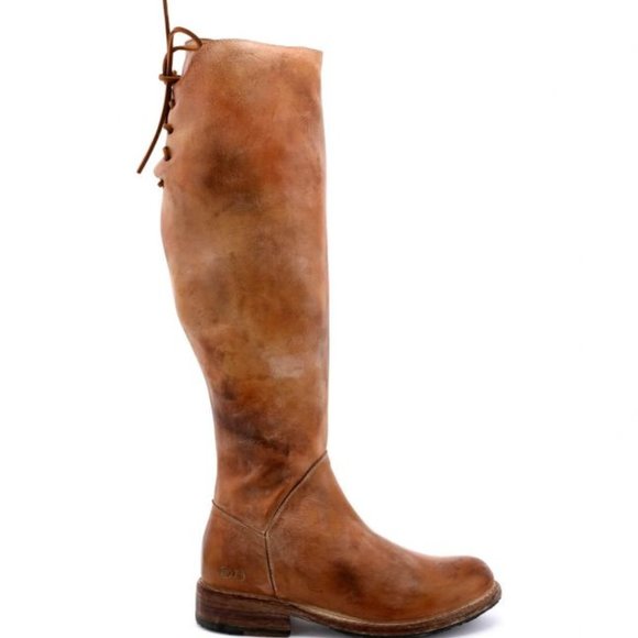 BED|STU "Manchester" Tan Rustic White Tall Boot, Size 8 - Picture 4 of 9